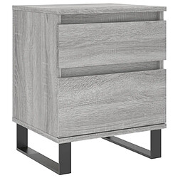 Maison Chic Lot de 2 Tables de chevet - Tables de Nuit sonoma gris 40x35x50 cm bois ingénierie pas cher