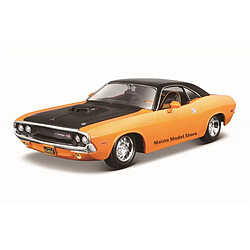 Universal 1: 24 Modifié 1970 Dodge Challenger R/T Modèle de précision de moulage sous pression hautement détaillé Cadeau de collection de modèles de voiture | Voiture jouet moulée sous pression (orange)