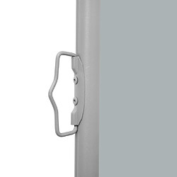 Helloshop26 Auvent latéral rétractable de patio 140 x 600 cm gris 02_0007265