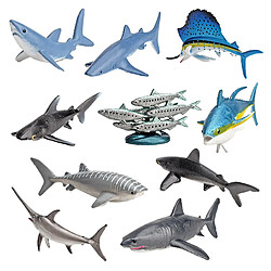 Universal 10pcs/set modèle animal simulation vivante pvc grand requin blanc simulation enfant modèle