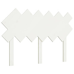 Maison Chic Tête de lit scandinave,Meuble de chambre Blanc 122,5x3x80,5 cm Bois massif de pin -MN52559