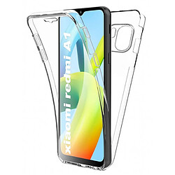 Htdmobiles Coque pour Xiaomi Redmi A1 / A1 Plus - housse etui silicone gel fine 360 integrale (avant et arriere) + film ecran - TRANSPARENT