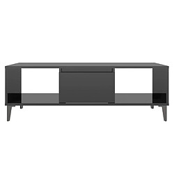 Acheter vidaXL Table basse noir brillant 103,5x60x35 cm bois d'ingénierie