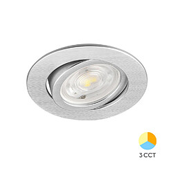 BRAYTRON Spot LED encastrable 3en1 rond Alu 7W IP20