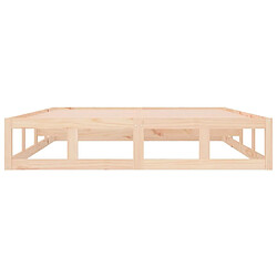 Maison Chic Lit adulte - Lit simple Cadre de lit,Structure du lit Contemporain 200x200 cm Bois massif -MN23109 pas cher