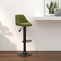 vidaXL Tabouret de bar Vert clair Velours