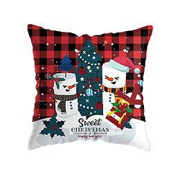 P124 3PCS 45 * 45cm Christmas Snowman Motif Modèle d'oreiller Échaud Etui de vacances Maison de vacances Décoration Taie d'oreiller Sofa Coussin Coussin Coussin