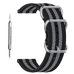 Bracelet en nylon réglable en toile respirante avec outil noir/gris pour votre Suunto 9/7/9 Baro/D5