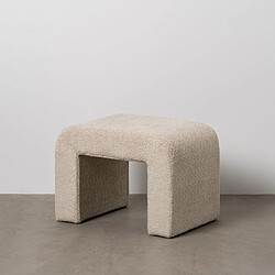 BigBuy Home Pouf Beige Polyester 67 X 48 X 47 CM