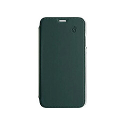 BEETLECASE Étui Folio pour Apple iPhone 11 Pro en Cuir avec Dos Transparent et Porte-Cartes Vert foncé