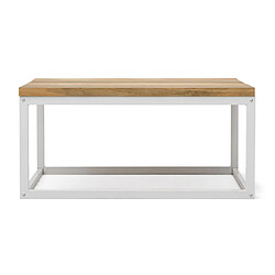 Ds Meubles Table basse Preston Blanc 80x80x38cm