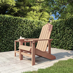 Maison Chic Chaise Adirondack de jardin - Fauteuil d'extérieur PEHD Marron -MN75618