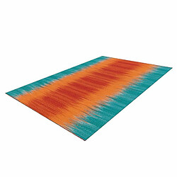 Acheter Paris Prix Tapis en Laine Tissé Fait Main Sunset Orange & Bleu 170 x 240 cm