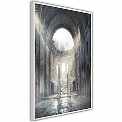 Paris Prix Affiche Murale Encadrée Ruins of a Cathedral 20 x 30 cm Blanc