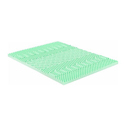 Vente-Unique Surmatelas 180 x 200 cm mémoire de forme 7 zones aux extraits de thé vert ép.5cm - LESINI de NATUREA