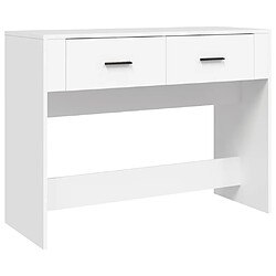 vidaXL Table console Blanc 100x39x75 cm Bois d'ingénierie