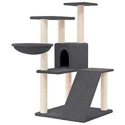 vidaXL Arbre à chat avec griffoirs en sisal Gris foncé 94 cm