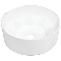 vidaXL Lavabo 36x14 cm Céramique Blanc