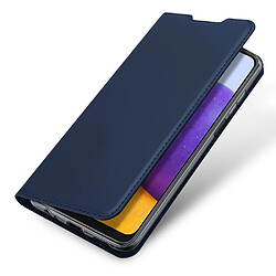 Dux Ducis Etui en PU avec support et porte-carte bleu pour votre Samsung Galaxy A22 5G (EU Version)