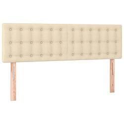 Maison Chic Lot de 2 Têtes de lit design pour chambre - Décoration de lit Crème 72x5x78/88 cm Tissu -MN21766