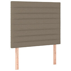 Acheter Maison Chic Tête de lit scandinave à LED,meuble de chambre Taupe 90x5x118/128 cm Tissu -MN64374