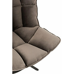 Inside 75 Fauteuil relax pivotant PIETRA tissu gris foncé métallisé pas cher