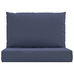 Avis vidaXL Coussins de palette lot de 2 bleu marine tissu