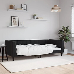 vidaXL Lit de repos sans matelas noir 90x200 cm velours