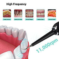 Universal Éclateur dentaire électrique 7in1 Vibration Dents Calculus Démaquillant Ondes sonores Taches à haute fréquence Tartar Brosse à dents Nettoyant Portable | Irrigateur oral