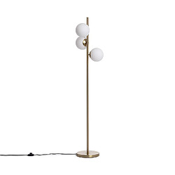 Avis Ledkia Lampadaire Métal et Verre Moonlight Brass Round 3 Spots Doré