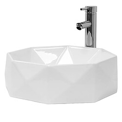 Vasque avec vidage sans trop-plein 69x46x13 cm Blanc en céramique ML-Design