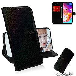 Wewoo Housse Coque Pour Galaxy A70 couleur unie boucle magnétique coloré horizontale étui en cuir PU avec titulaire et fentes cartes et portefeuille et lanière noir