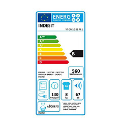 Sèche-linge frontal à condensation 60cm 8kg b blanc - ytcm108bfr1 - INDESIT