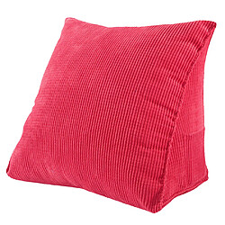 Triangulaire Taille Coussin Oreiller Bois Pad De Support Arrière Du Dossier L - Rose