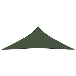 Helloshop26 Voile toile d'ombrage parasol 160 g/m² 4 x 4 x 4 m PEHD vert foncé 02_0009432