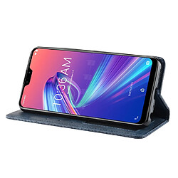 Wewoo Housse Coque Étui en cuir à boucle magnétique avec texture rétro pour Asus Zenfone Max Plus M2. ZB634KL / Zenfone Shot ZB634KLavec porte-cartes et bleu pas cher