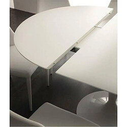 Avis Inside 75 Table de repas extensible TULIPE ISLAND 120 cm satiné Quartz blanc