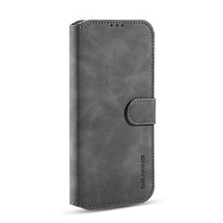 Etui en PU style rétro avec support gris pour votre Huawei P40 Lite/Nova 7i/Nova 6 SE