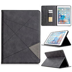 Etui en PU motif géométrique avec support noir pour votre Apple iPad Air 2/Air (2013)/iPad 9.7 pouces (2018)/(2017)/Pro 9.7 pouces (2016)