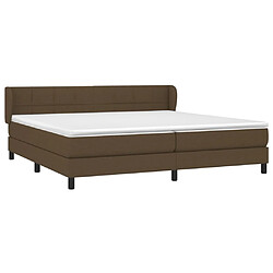 Avis Maison Chic Lit adulte- Lit + matelas,Sommier à lattes de lit avec matelas Marron foncé 200x200 cm -GKD50459