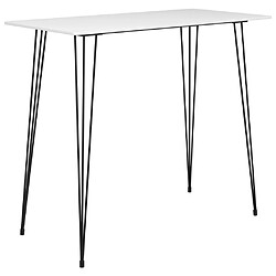 vidaXL Ensemble de bar 3 pcs Blanc