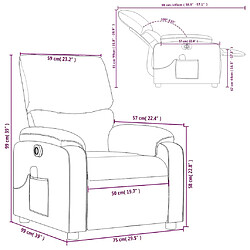 vidaXL Fauteuil de massage inclinable électrique marron similicuir pas cher