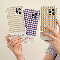 GUPBOO Étui pour iPhone11ProMax Creative Contrast Color Line Square Niche Phone Case Soft