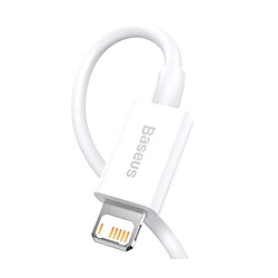 Baseus Câble de Charge et Transfert USB-Lightning Rapide 2,4A 1,5m Rapide Blanc