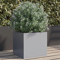 Maison Chic Jardinière,Bac à fleurs - pot de fleur argenté 32x30x29 cm acier galvanisé -GKD14414