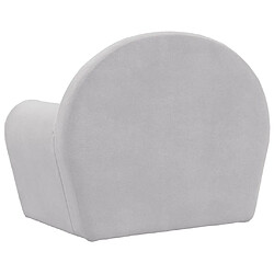 Acheter vidaXL Canapé pour enfants gris clair peluche douce