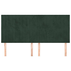 Avis Maison Chic Lot de 4 Têtes de lit design pour chambre - Décoration de lit Vert foncé 80x5x78/88 cm Velours -MN23499