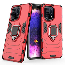 Coque en TPU anti-chocs avec béquille, rouge pour Oppo Find X5