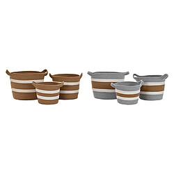 Set de basket DKD Home Decor Fibre (33 x 33 x 26 cm) (2 Unités)