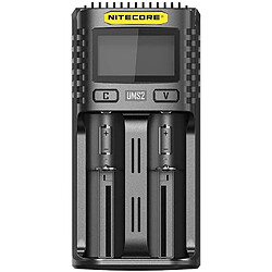 Nitecore Chargeur Universel Intelligent 2 Ports UMS2 Adulte Unisexe, Noir, L: 152 x l: 73 x H:40